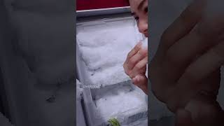 FREEZER FROST SCRAPING AND EATING