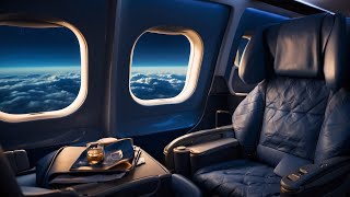 Relaxing First Class Night Flight | Jet Plane Sounds for Sleeping | 10 hours Engine White Noise