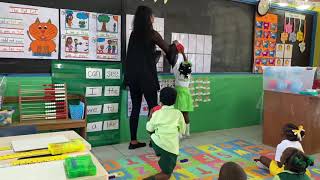 Math Lesson - Make 5 with balloons and student manipulatives