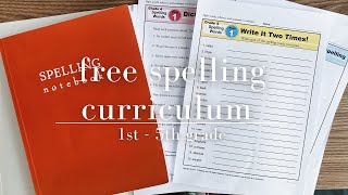 Free Spelling Curriculum (4th grade spelling curriculum)