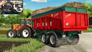 Farming Simulator 22 - Renault Atles 936RZ Transporting MANURE \u0026 Ploughing