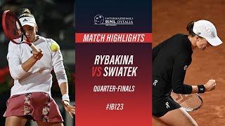 Rybakina vs Swiatek Quarter-finals Match Highlights #IBI23