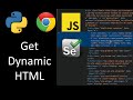 Get JS Generated HTML Code with Selenium Python