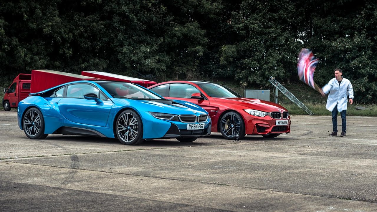 Bmw I8 Vs Bmw M4 Top Gear Youtube