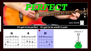 PERFECT - Fairground Attraction - Guitar play along with chords \u0026 lyrics