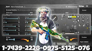 New Update 3.4🔥Best Sensitivity Code + Control Settings Pubg Mobile /Bgmi Sensitivity 2025