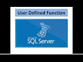 What is User Defined Function(UDF) in SQL Server?