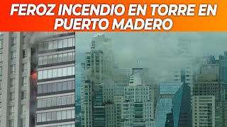 INCENDIO EN UN EDIFICIO DE MÁS DE 54 PISOS EN PUERTO MADERO - MEDIODÍA NOTICIAS - 11/02/25