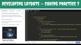 Coding Practice 7 | Developing Layouts | VR Website Optics and Controllers Section| #nxtwave #ccbp