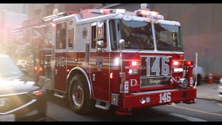 (BRAND NEW \u0026 PRIORITY SIREN) FDNY First video of the 2021 Tower Ladder 146 responding from quarters.