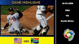 WBC06 | Estados Unidos vs Sudáfrica | Grupo B | Primera Ronda | 09.03.2006 | Phoenix,USA.