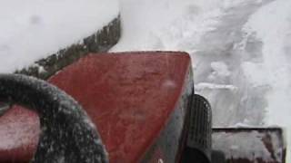 Wheel Horse 314-8 pushing serious snow #1