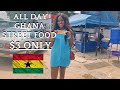 WHAT $3 WILL GET YOU IN GHANAIAN STREET FOOD | WHAT I SPEND IN A DAY ON GHANAIAN FOOD