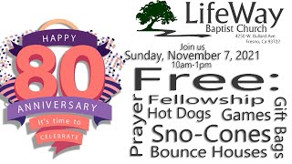 LifeWay Baptist 80th Anniversary