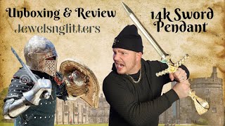 Unboxing Jewelsnglitters 14k Gold Sword Pendant!