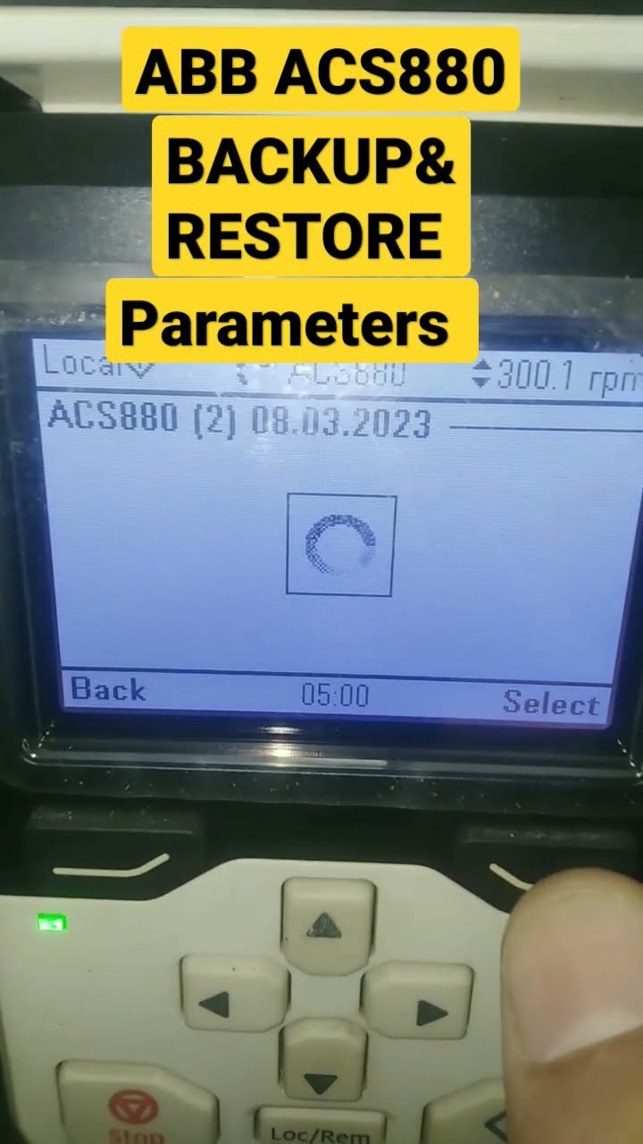 ABB Acs880 Backup&restore Parameter, Download And Upload Parameters # ...