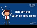 NEC3 & 4 Main Options - What Do They Mean?