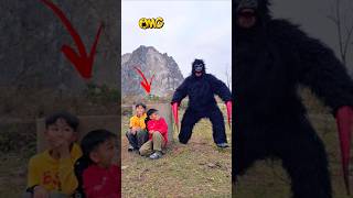 Gorilla Monster Attacks Young Girl And 3 Baby