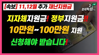 [속보-11월,12월 추가 재난지원금!] 10~100만원!! 지자체  지원금, 정부  지원금! 신청해야 줍니다!! ]#3.1경제독립tv