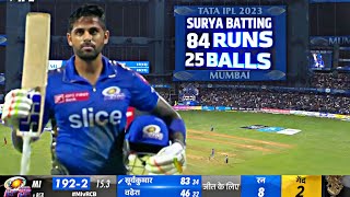 Surya kumar yadav batting Highlight vs RCB, SURYA 83 runs in 35 balls VS RCB , MI vs RCB Highlights