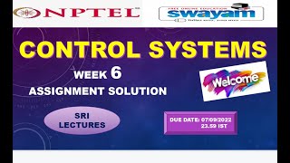 💥WEEK 6💥 🔥CONTROL SYSTEMS ASSIGNMENT ANSWER🔥