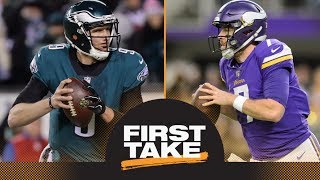 Stephen A. and Max make predictions for Vikings-Eagles NFC championship | First Take | ESPN