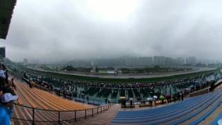 雨中360度看沙田馬場一場賽馬