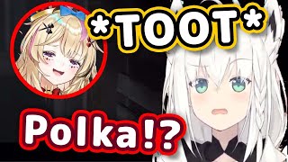 Fubuki Gets Mad At Polka For Scaring Her With Kazoo Noises 【ENG Sub/Hololive】