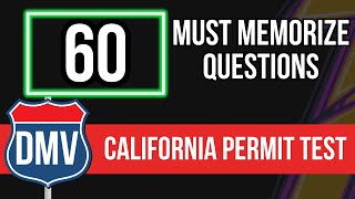 California DMV Permit Practice Test 2024 (60 Fundamental Questions)