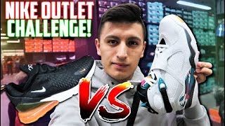 Nike Outlet Store Sneaker Shopping Challenge! (Factory Store VS Clearance)