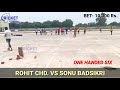 rohit vs sonu badsikri one handed six challenge bet 10 000 rs. cosco cricket mania