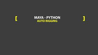 Maya Python - Auto Rigging - Part VIII - Binding the skin