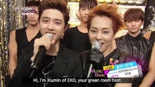 Hot Backstage! with 2PM \u0026 EXO (2013.06.22) [Music Bank w/ Eng Lyrics]