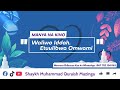 Waliwo Iddah Etuulibwa Omwami - Shaykh Muhammad Quraish Mazinga.