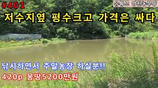 #401#영천부동산#(420p)#영천땅#영천전원주택#영천주말농장#영천임야 산세좋고 조용한 위치 평수크고 가격은 싼 땅 저수지 옆 낚시하고  농막 주말농장 하실분 추천매물