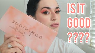 Dominique Coral Blossom Eyeshadow Palette Review+Eyeshadow Eye look