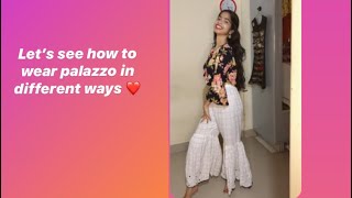 How to wear plazzo in different ways