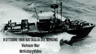 8 OTTOBRE 1968 Operazioni sul Mekong le Patrol Boat River USA Guerra del Vietnam original color