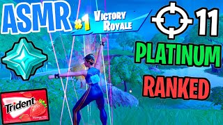 ASMR Gaming 🤩 Fortnite Ranked Platinum Win! Relaxing Gum Chewing 🎮🎧 Controller Sounds + Whispering 💤