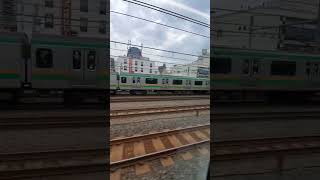 【JR京浜東北線】日暮里駅から鶯谷駅間の上野東京ラインと並走🚃💨