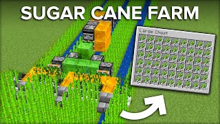 Minecraft Sugar Cane Farm With Automatic Harvester - 1000+ Per Hour