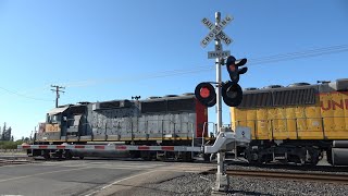 UP 1005 Ex-Cotton Belt Leads LRS99 Local South - Salida Blvd. Railroad Crossing Salida, CA