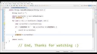 remove extra white spaces in java