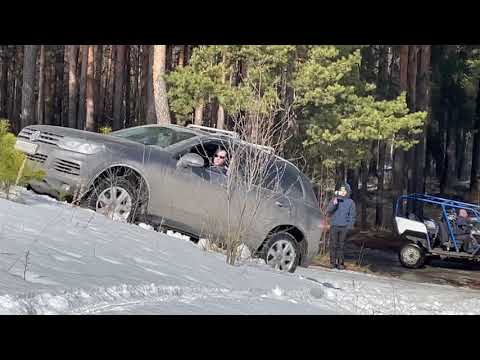 Volkswagen Touareg NF ТТ 3.0 TDI ( off road terrain tech) по снегу оффроад