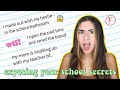 reading your JUICY school secrets (so nasty!!) | Just Sharon