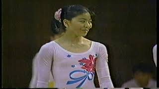 信田美帆　床運動1989NHK杯個人総合