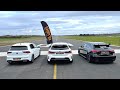 DRAG RACE! 2021 VW GOLF R VS BMW M135i VS AMG A35!