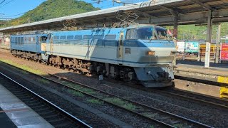 EF66 129号機＋EF64 1047号機 無動力回送彦根駅通過