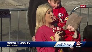 'Whose baby is this?!' Big energy down at the Chiefs Championship parade