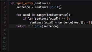 Python - Stop gninnipS My sdroW! | Codewars 6KYU